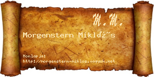 Morgenstern Miklós névjegykártya